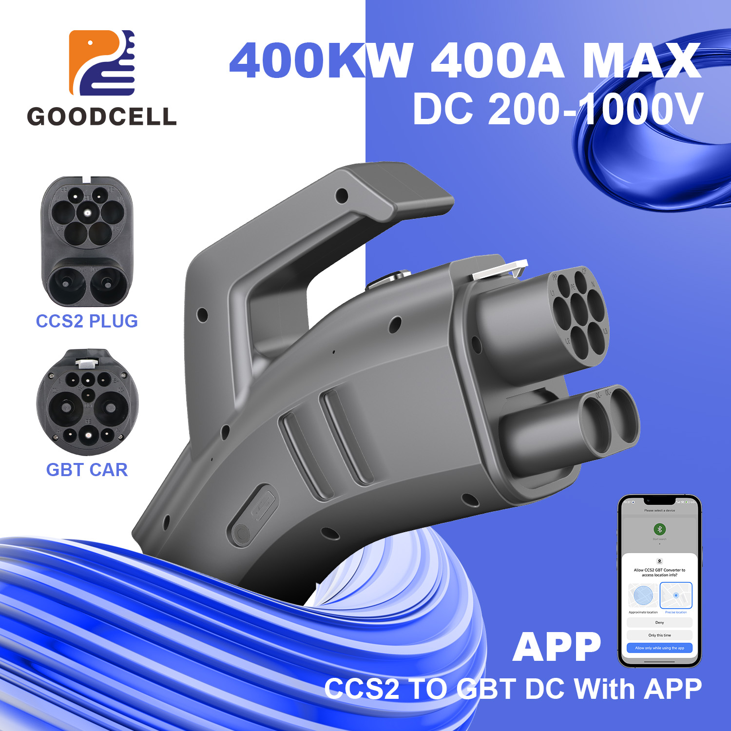 Gb/T To Ccs2 200A Fast Charging Adapter - Adaptor Pengisi Daya GOODCELL CCS2 ke