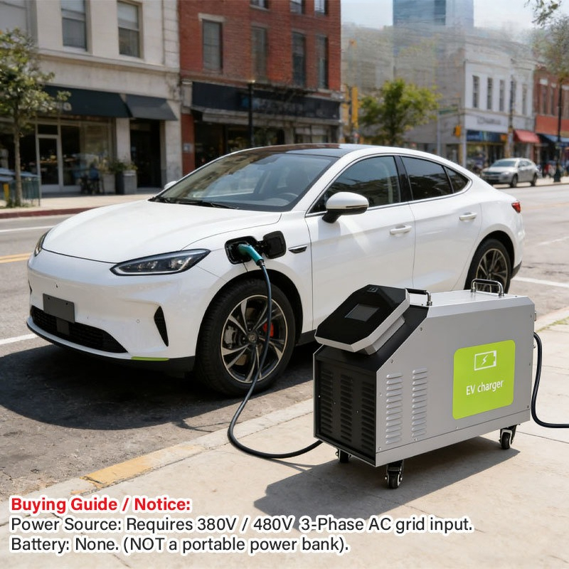Portable Dc Fast Charger 20Kw Ccs2 - Input Daya AC 3 Fasa 480V