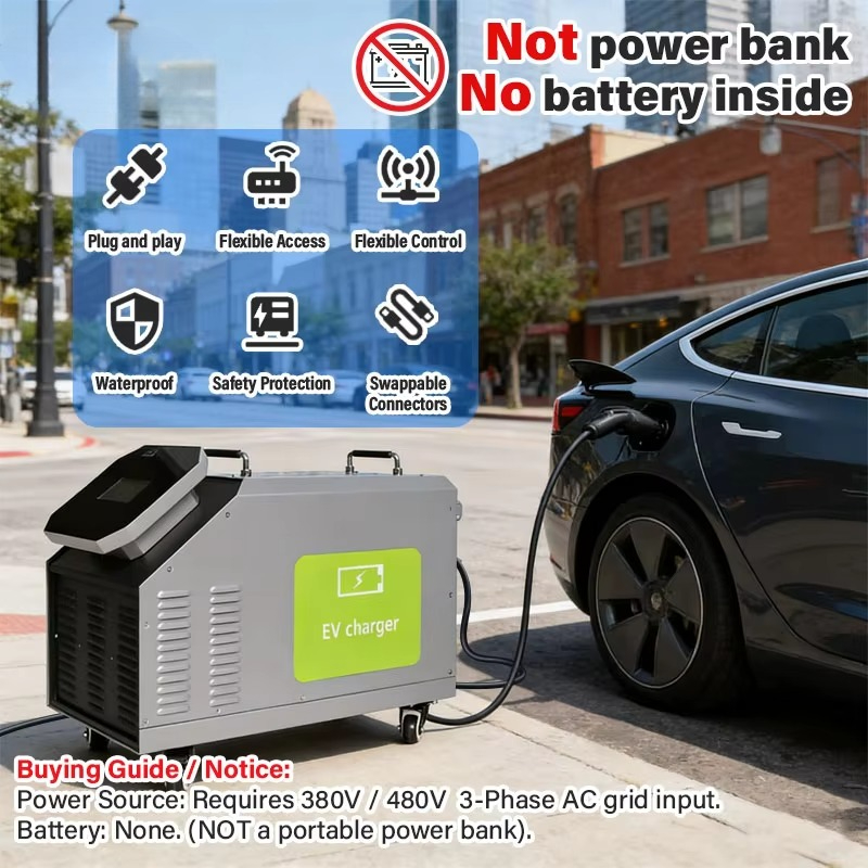 Input Daya AC 3 Fasa 480V 7kW  - Portable Dc Fast Charger 20Kw Ccs2 ulasan dan harga
