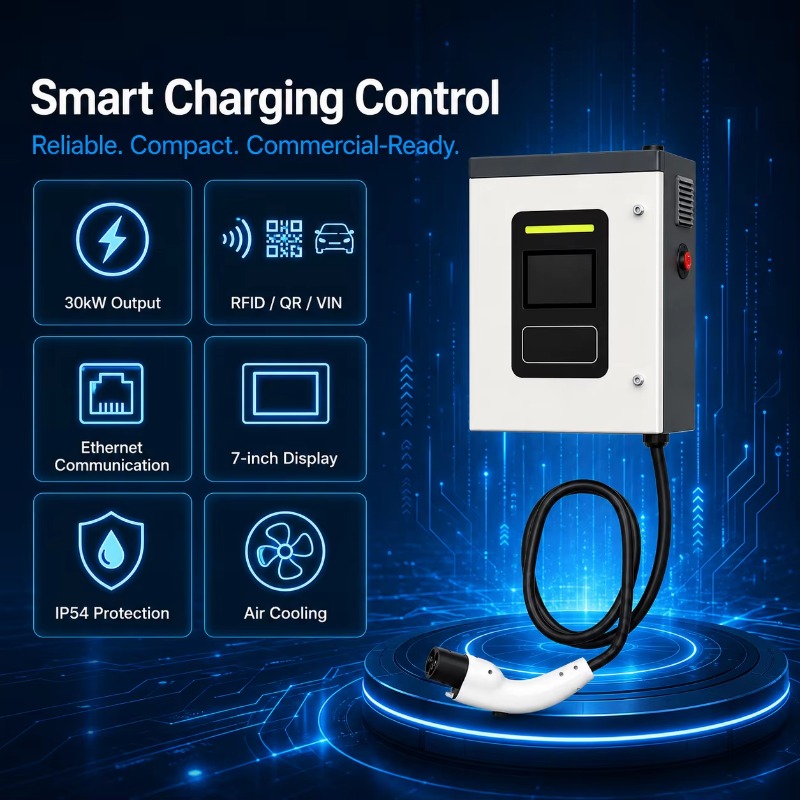 Stasiun Pengisian Daya Kendara - Dc Fast Charger 30Kw Wallbox Commercial ulasan dan harga